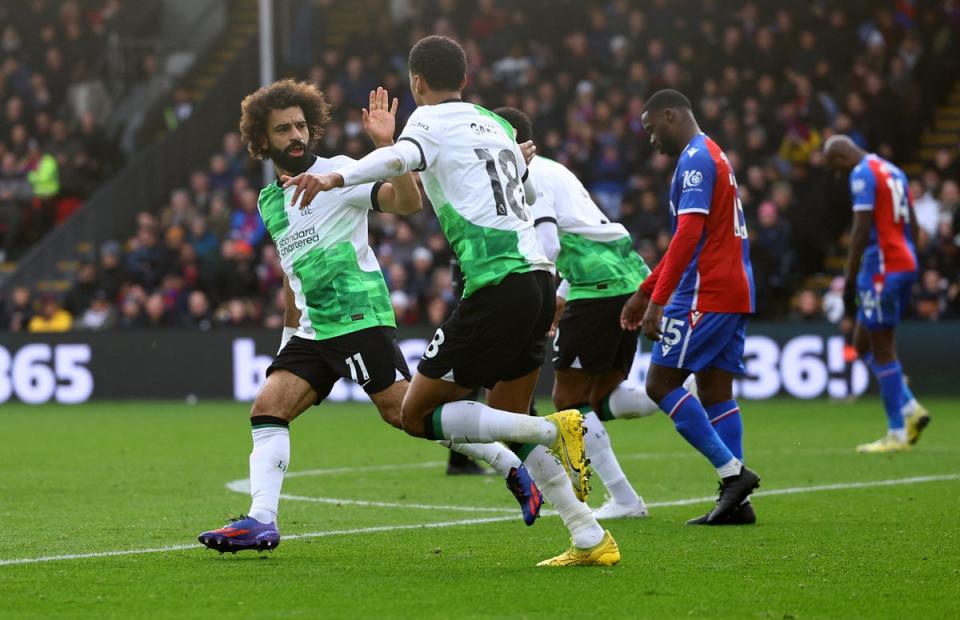 Mohamed Salah became just the fifth player ever to score 200 goals for Liverpool (REUTERS)