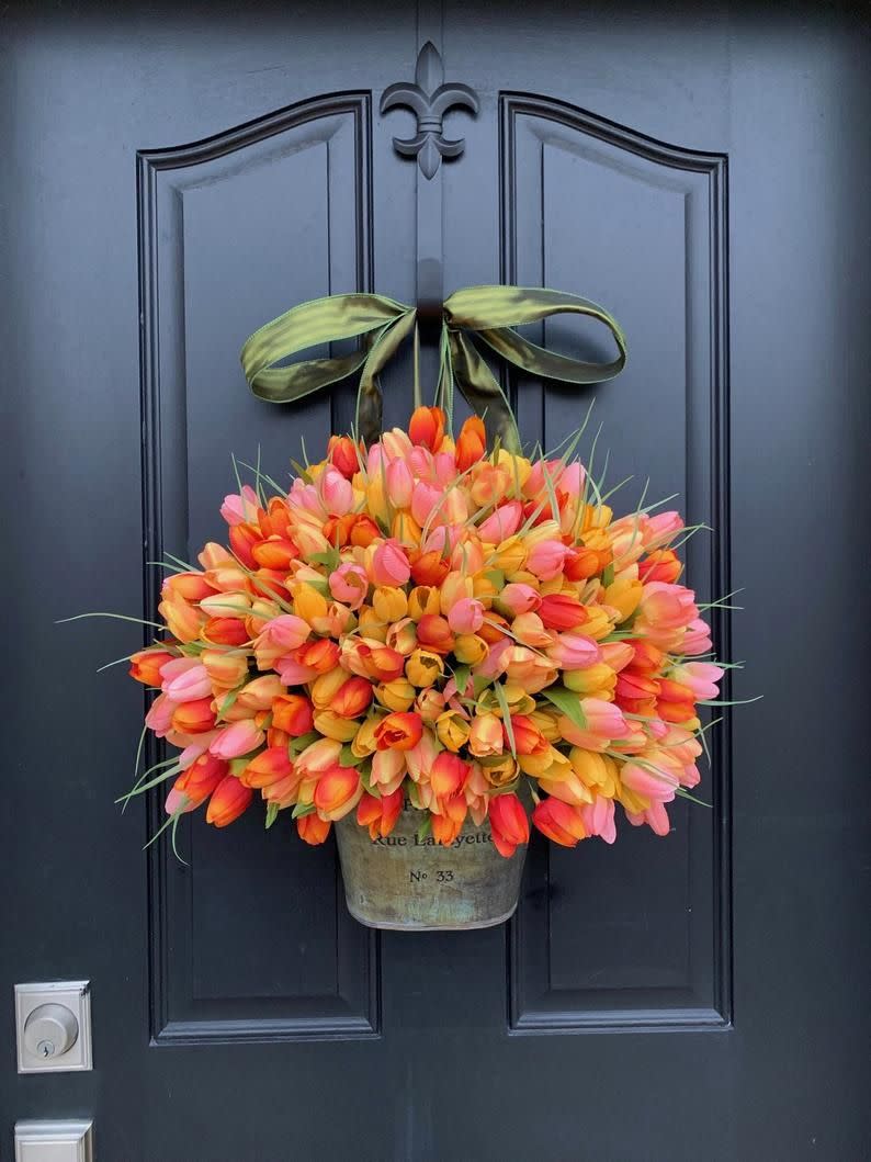 Tulip Bucket Wreath