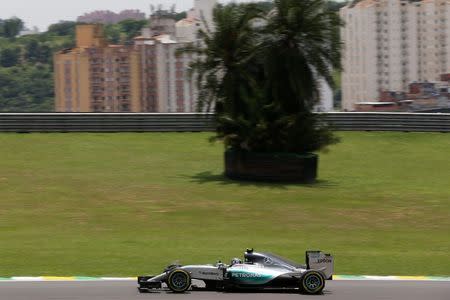 Formula One - F1 - Brazilian Grand Prix 2015 - Autodromo Jose Carlos Pace, Sao Paulo, Brazil - 14/11/15 Mercedes' Nico Rosberg during practice Mandatory Credit: Action Images / Hoch Zwei Livepic