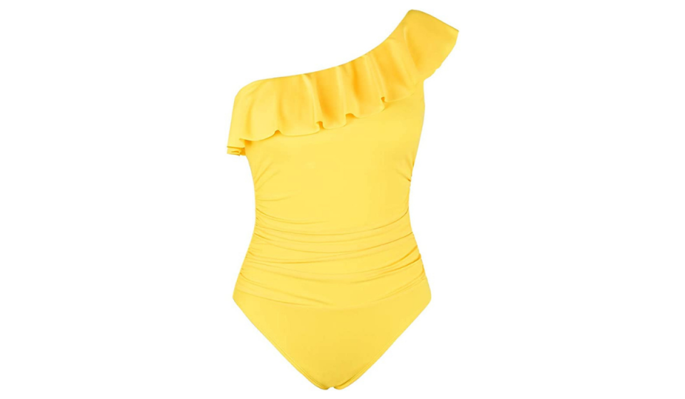 yellow swimsuit