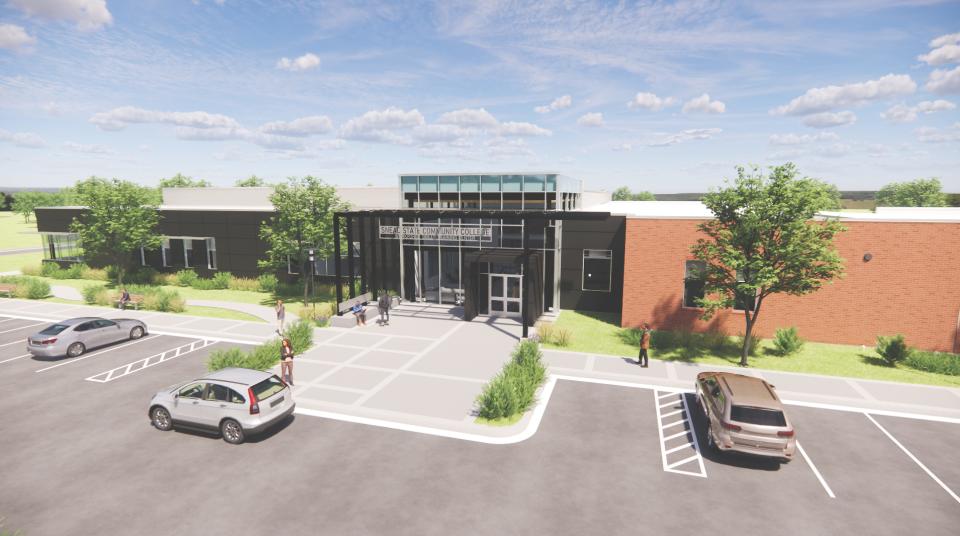 This is an artist's rendering of the Workforce Skills Training Center that will be located next to the Marshall Technical Center on U.S. Highway 431.