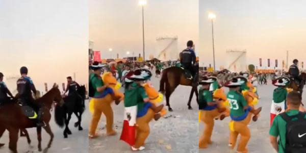 Mexicanos se burlan de policía qatarí durante Mundial