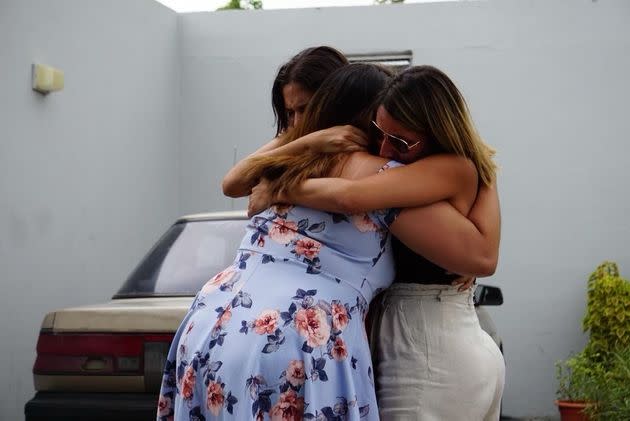 The author reuniting with her family. (Photo: Photo Courtesy Of Angelique Molina-Mangaroo)