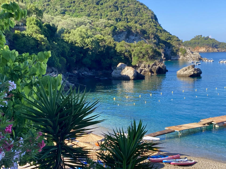 Greece - Corfu - Liapades beach southwest of Corfu island beach