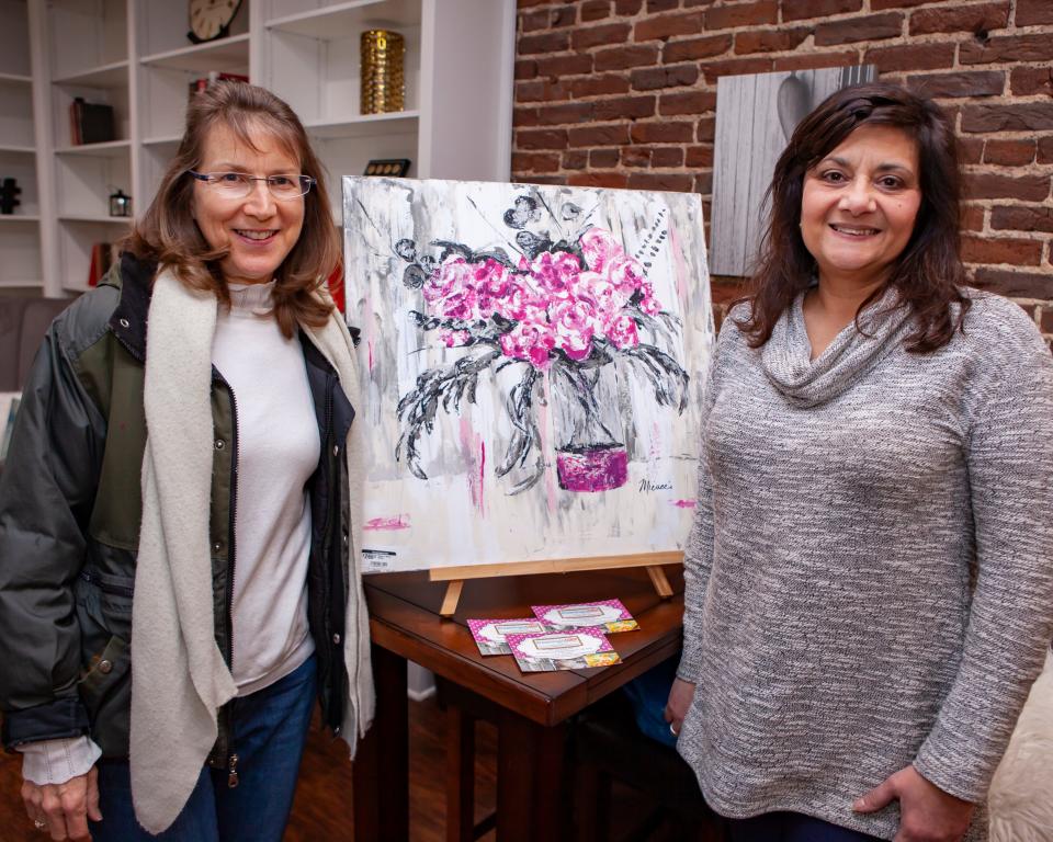 Mariana Eddy and Deneen Glildwell at the Boro Art Crawl on Friday, Feb. 8, 2019.