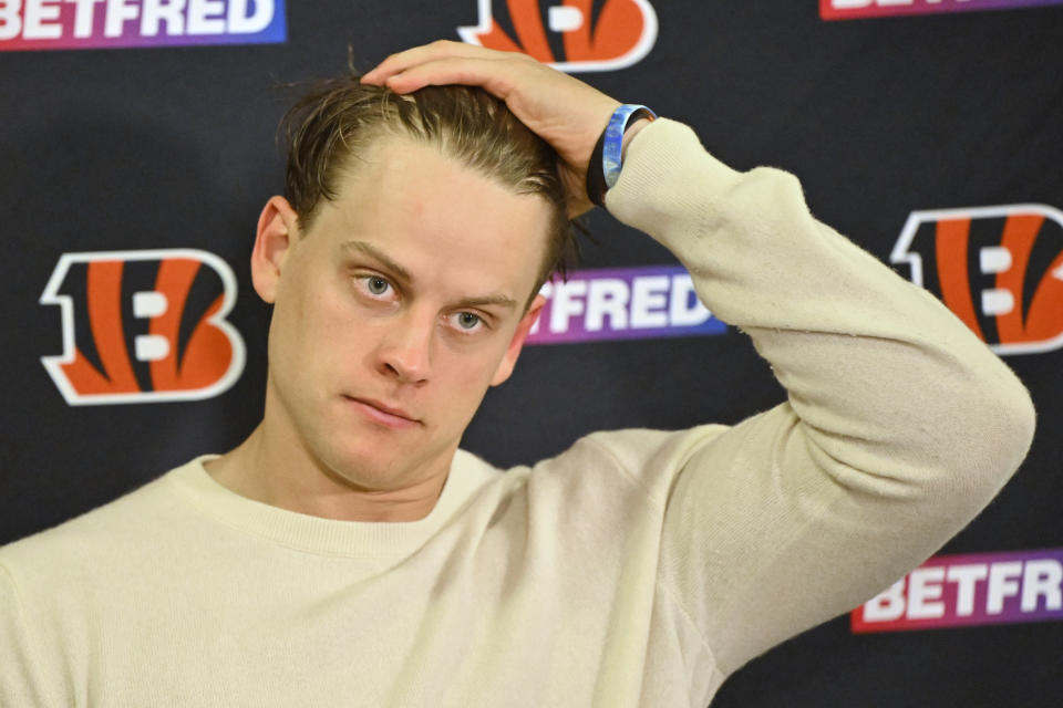 Joe Burrow is looking for his first touchdown pass of the 2023 NFL season in Week 2. (AP Photo/David Richard)