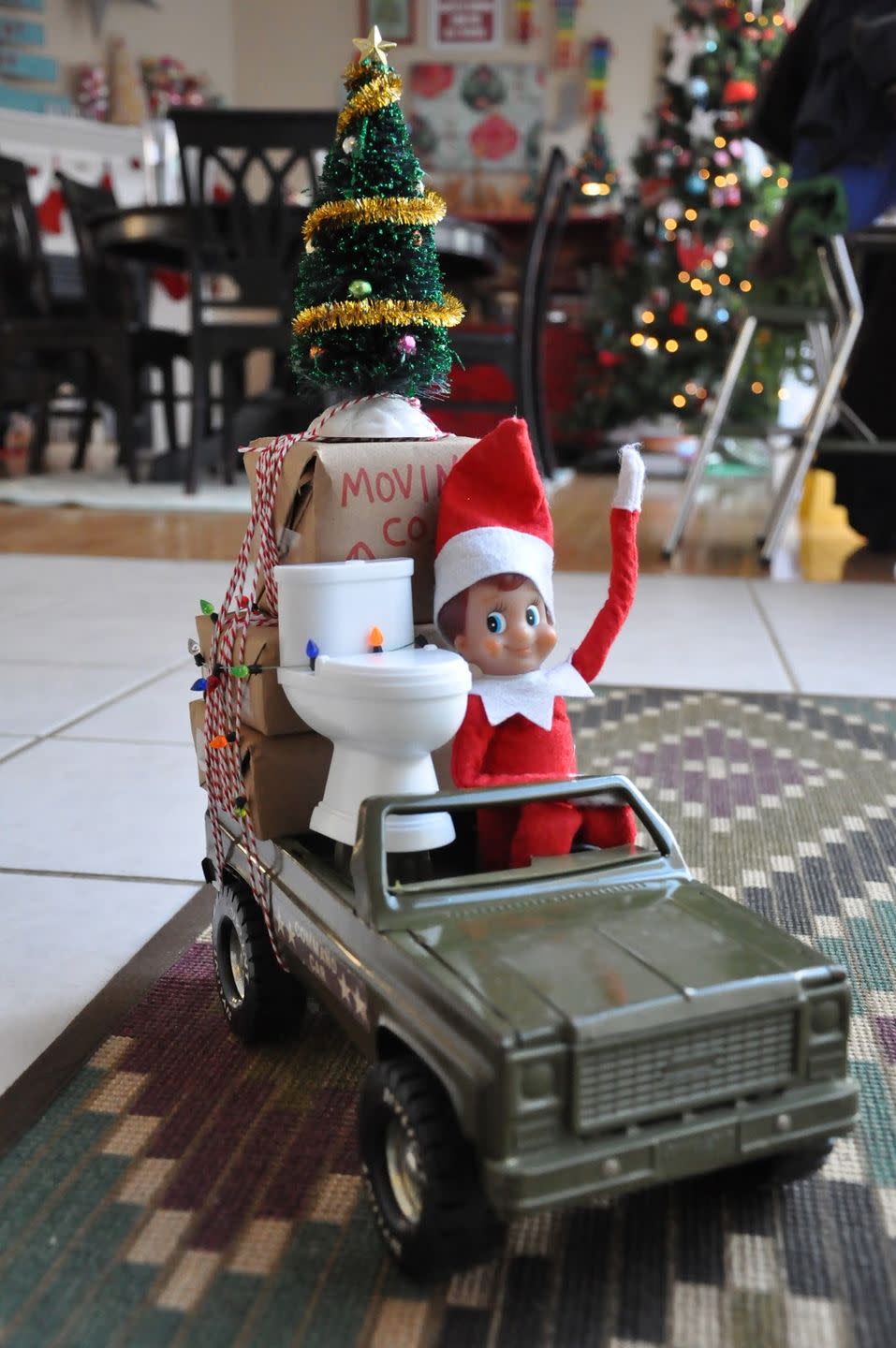 Elf on the Shelf Off to the North Pole Again