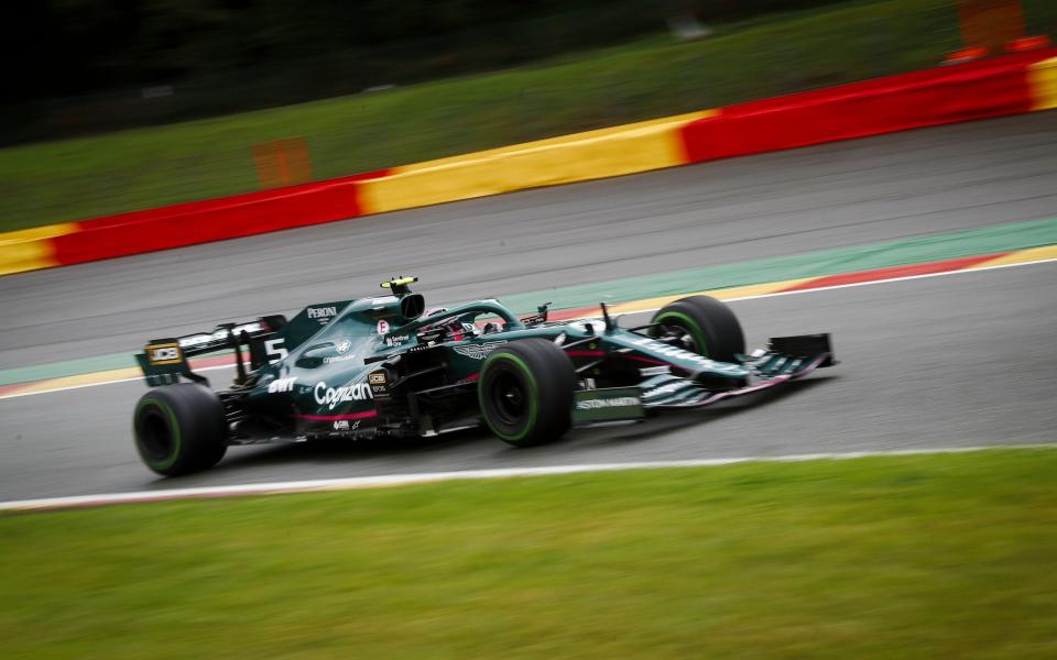 Sebastian Vettel of Aston Martin Cognizant F1 Team in action - Shutterstock