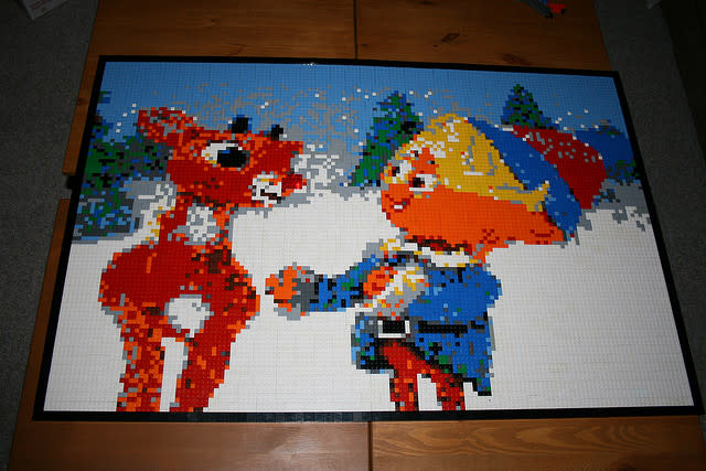 Rudolph Lego Mosaic by Dave Ware