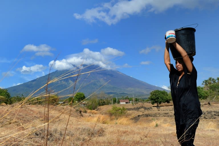 Mount Agung, about 75 kilometres (47 miles) from the Indonesian tourist hub of Kuta, has been rumbling since August, threatening to erupt for the first time since 1963