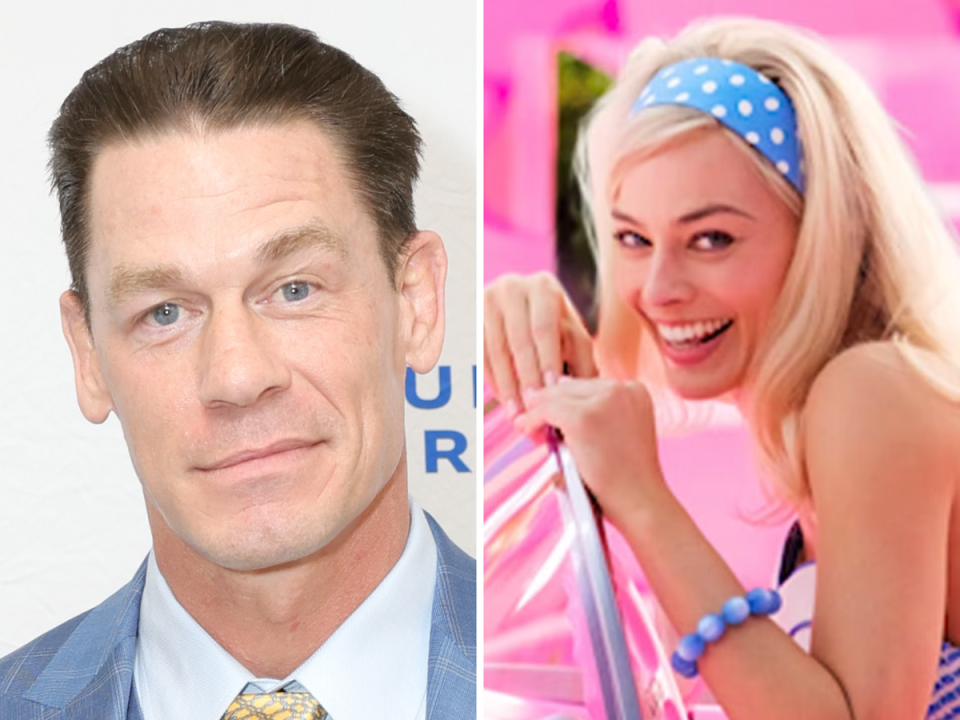 John Cena and Margot Robbie in ‘Barbie’ (Getty Images and Warner Bros)