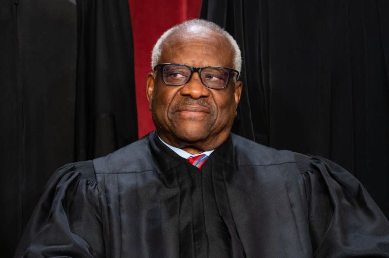 Associate Justice Clarence Thomas was the only justice to dissent in Friday's decision on the case U.S. vs Rahimi. Thomas argued that the government does not have the authority to restrict domestic abusers from owning firearms. File Photo by Eric Lee/UPI