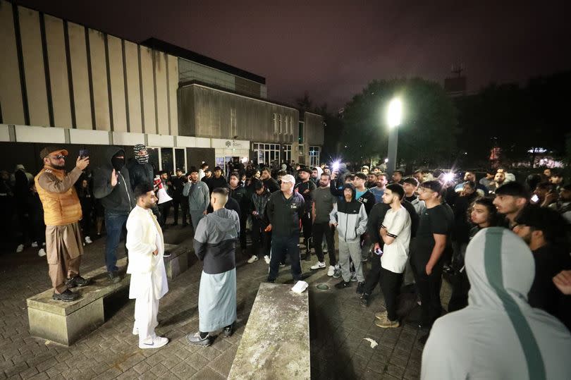 Protest outside Rochdale police station last Wednesday