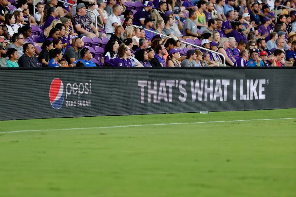 A general view of Pepsi LED board during the first half at Exploria Stadium. (Kim Klement-USA TODAY Sports via Getty Images)