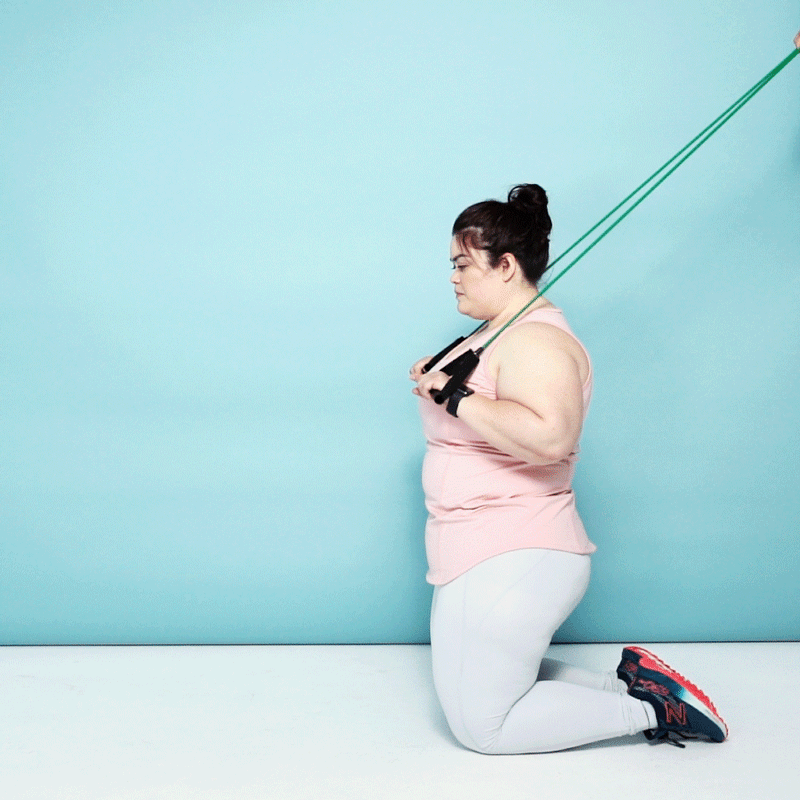 Resistance Band Kneeling Crunches