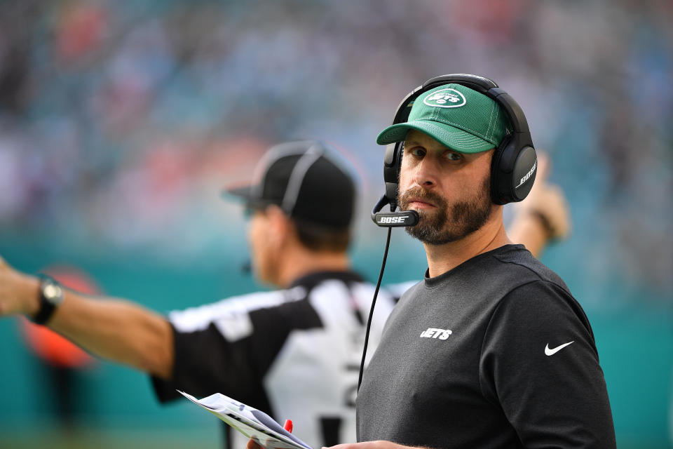 Jets coach Adam Gase is not having a good first season with the team. (Getty Images)