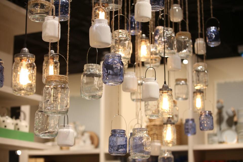 Turn mason jar into pendant lights.