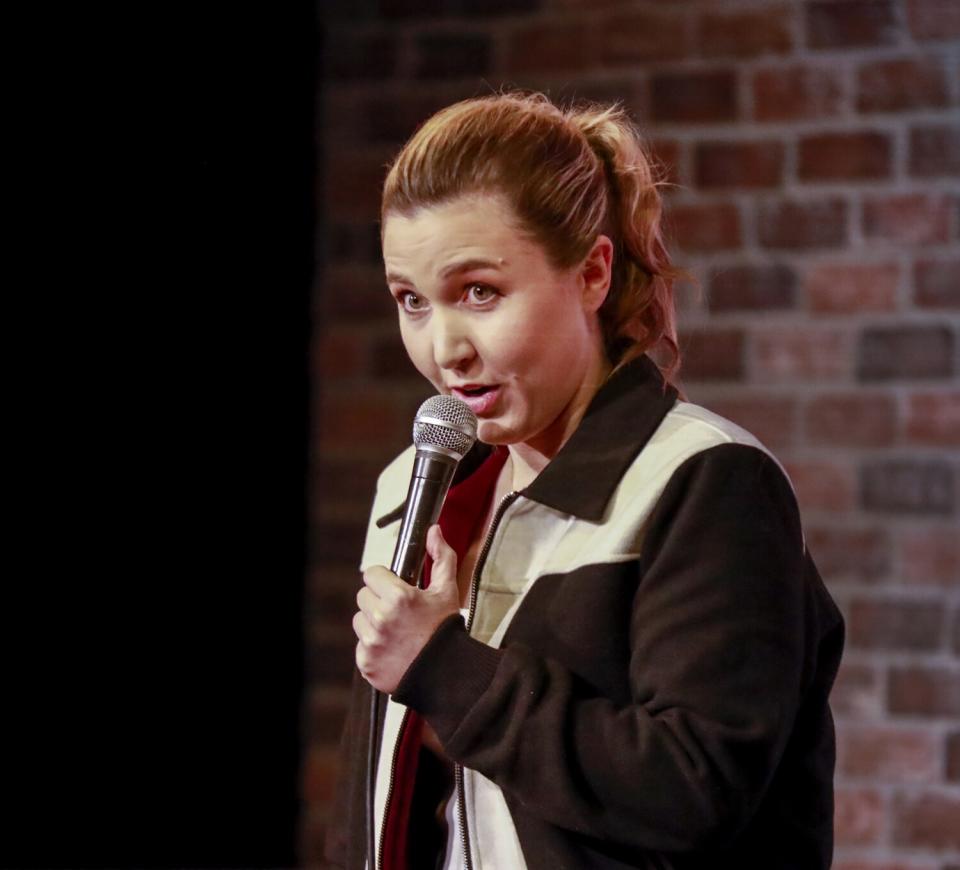 Comedian Taylor Tomlinson performs at the Hollywood Improv