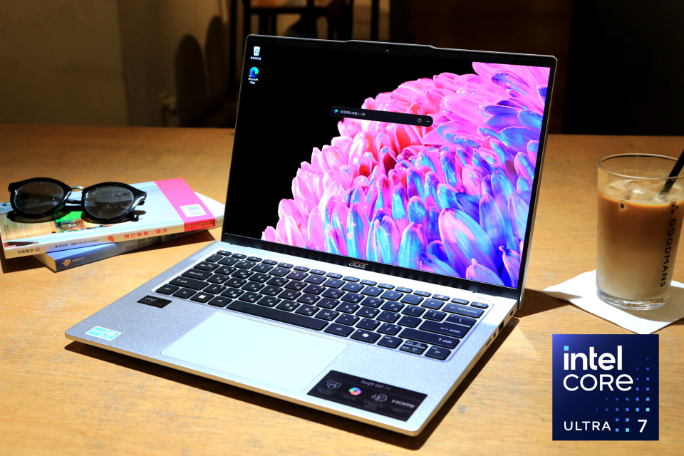 Acer Swift Go 14搭載最新Intel Core Ultra 7 155H處理器，配備專屬AI引擎Intel AI Boost及Intel Arc顯示晶片，展現最佳運算性能