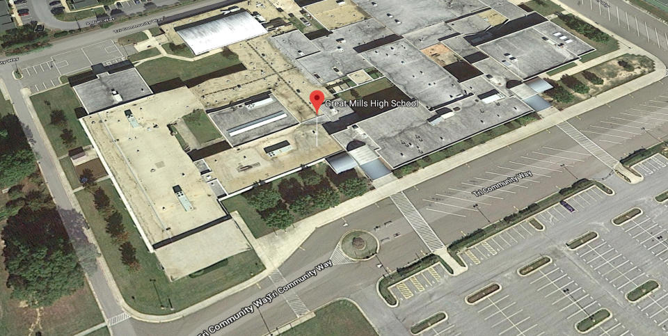 <em>There has been a shooting at Great Mills High School (Picture: Google Maps)</em>