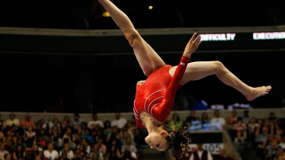 Mattie Larson, pictured at the 2008 Olympic trials, took extreme action to stay thin. - Nick Laham/Getty Images