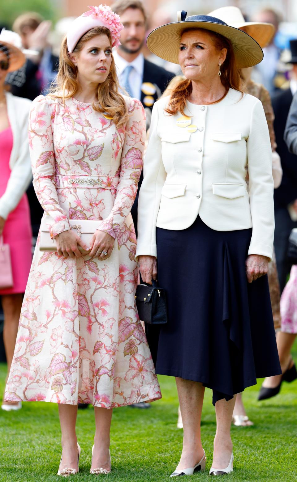 ASCOT, UNITED KINGDOM - JUNE 19: (EMBARGOED FOR PUBLICATION IN UK NEWSPAPERS UNTIL 24 HOURS AFTER CREATE DATE AND TIME) Princess Beatrice and Sarah Ferguson, Duchess of York attend day two of Royal Ascot 2024 at Ascot Racecourse on June 19, 2024 in Ascot, England. (Photo by Max Mumby/Indigo/Getty Images)