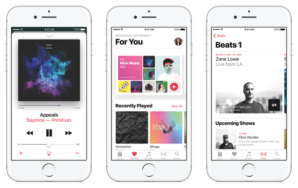 Apple Music on iPhones