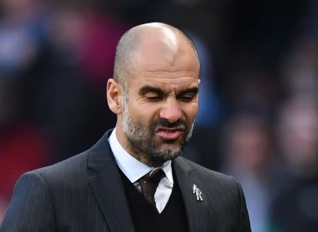 Britain Football Soccer - Manchester City v Burnley - Premier League - Etihad Stadium - 2/1/17 Manchester City manager Pep Guardiola Reuters / Anthony Devlin Livepic