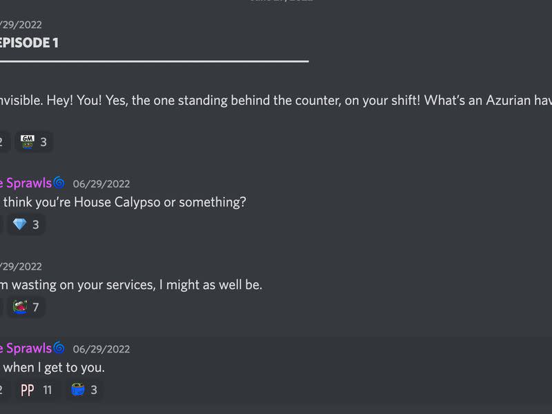 (Screenshot of Discord Channel for Azurbala)