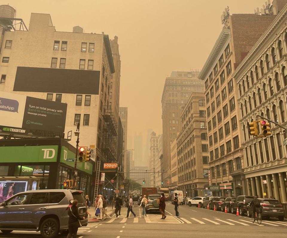 紐約市今年截至目前為止，多次受到霧霾影響，但市府反應卻被批「太慢」。(記者張心／攝影)