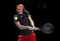 Tennis - ATP Finals - The O2, London, Britain - November 17, 2018 Germany's Alexander Zverev in action during his semi final match against Switzerland's Roger Federer Action Images via Reuters/Tony O'Brien