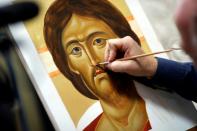 For some students at Bethlehem Icon Center, the chance to paint Christ is "a way of getting deeper into the story of the Bible"