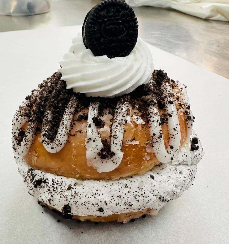 A specialty paczki at Heritage Bakery in Livonia featured OREO cookies.