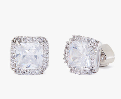 That Sparkle Princess Cut Large Studs. Image via Kate Spade.