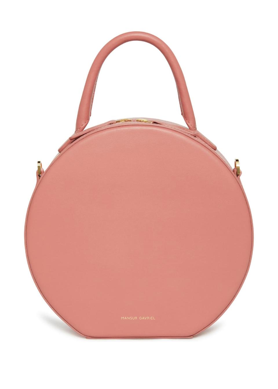 Mansur Gavriel Calfskin Leather Circle Crossbody Bag