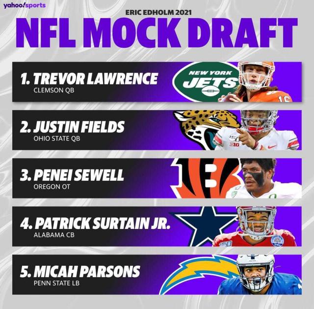 Did Lawrence stay at No. 1 in ESPN's re-draft of the 2021 NFL draft?