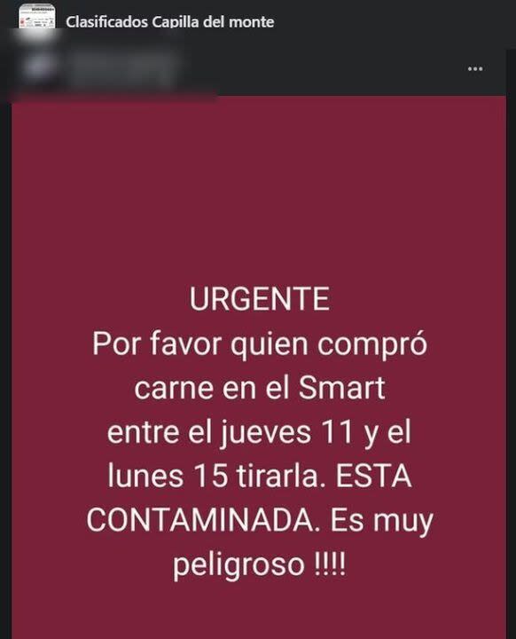 Una de las publicaciones difundidas sobre todo en Facebook