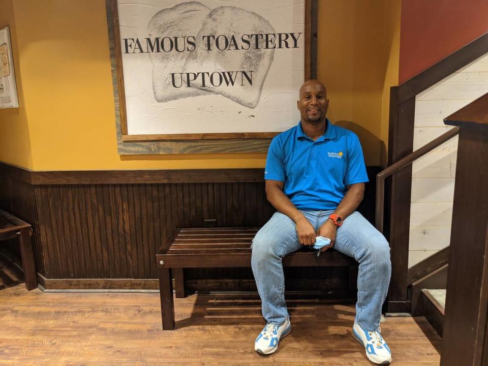 Community support helped saved the Black-owned Famous Toastery in uptown Charlotte, said owner Justin Griffith.