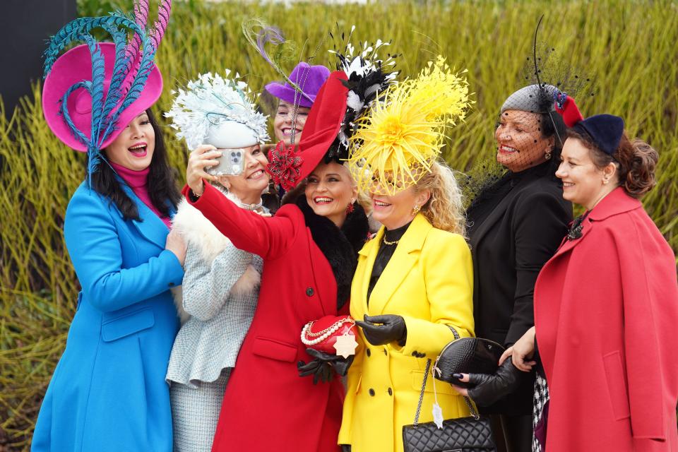 Racegoers on day two of the 2024 Cheltenham Festival at Cheltenham Racecourse. Picture date: Wednesday March 13, 2024.