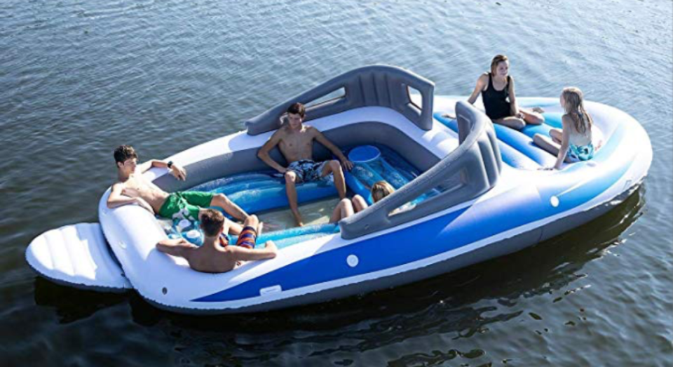 You can get this blow-up speedboat, complete with built-in cooler for £222. [Photo: Sun Pleasure]