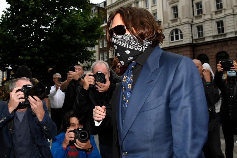 Johnny Depp outside court (AP)