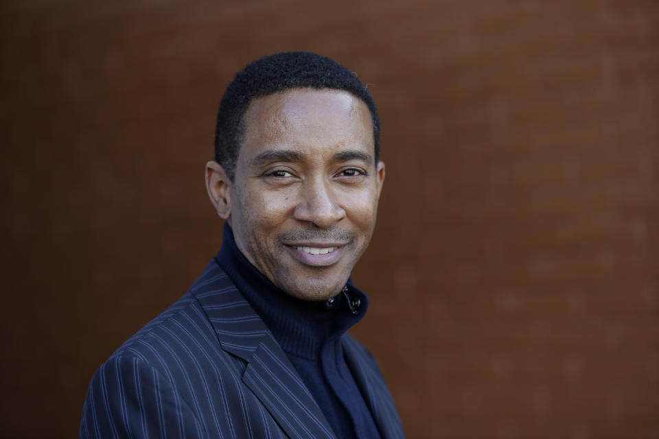 Charles Randolph Wright, director of "Motown: The Musical" poses for a photo outside the Motown Museum in Detroit, Tuesday, Nov. 27, 2012. "Motown: The Musical" begins its run of preview performances March 11 ahead of the official opening on April 14 at New York's Lunt-Fontanne Theatre. (AP Photo/Paul Sancya)