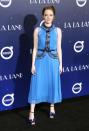 <p>For the ‘La La Land’ premiere in California, Emma donned an embellished Prada dress and statement sandals. [Photo: Getty] </p>