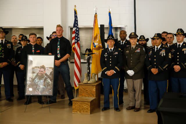 <p>U.S. Army National Guard photo by Spc. Adrianne Lopez</p> Garrison Brown's memorial ceremony