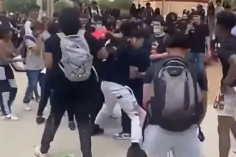 La pelea se generó en la hora del almuerzo del colegio