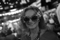 <p>Kansas delegate Virginia Macha shows her glasses on the floor of the Republican National Convention in Cleveland, OH on July 19, 2016. (Photo: Khue Bui for Yahoo News)</p>