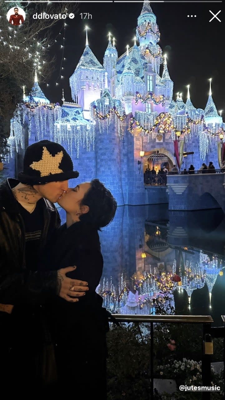 Demi Lovato and Jute$ show PDA at Disneyland