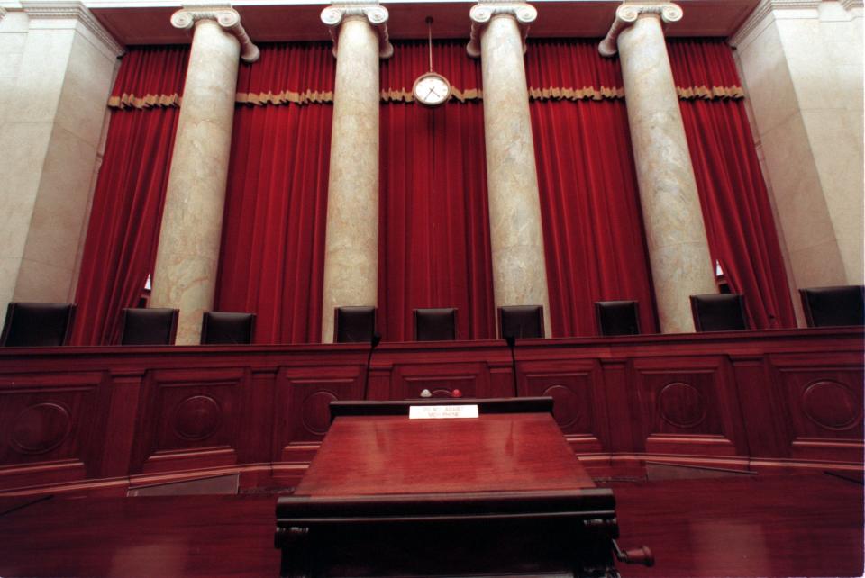 Interior chamber of the U.S. Supreme Court on Jan. 7, 1998.