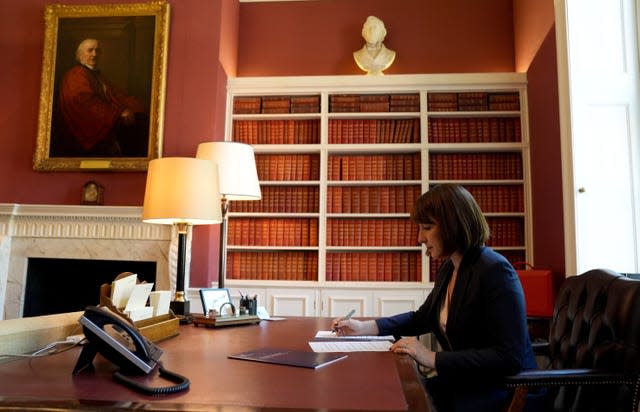 Chancellor of the Exchequer Rachel Reeves in her office at No 11 Downing Street, London, ahead of her statement to the House of Commons on the findings of the Treasury audit into the state of the public finances