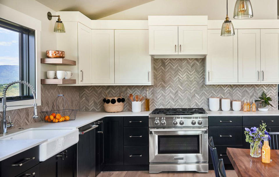 8. Chevron Backsplash